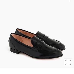 J Crew Academy Penny Loafer, Black, Size 8